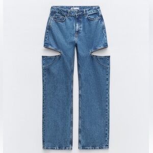 ‼️Price Firm‼️ Zara cut out jewel jeans